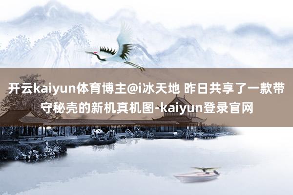 开云kaiyun体育博主@i冰天地 昨日共享了一款带守秘壳的新机真机图-kaiyun登录官网
