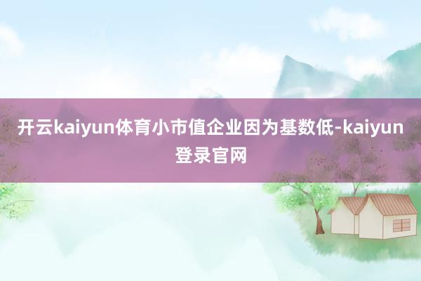 开云kaiyun体育小市值企业因为基数低-kaiyun登录官网