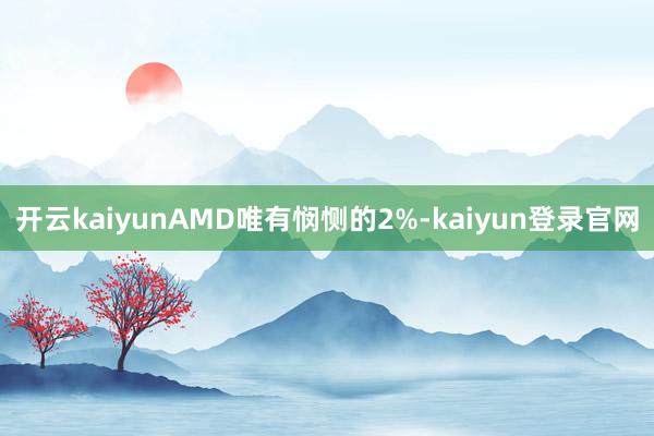 开云kaiyunAMD唯有悯恻的2%-kaiyun登录官网