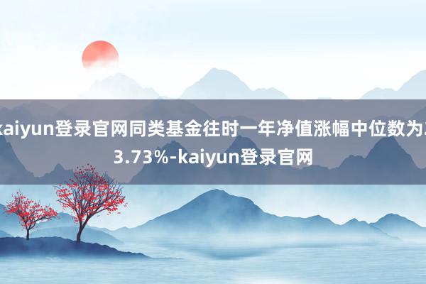 kaiyun登录官网同类基金往时一年净值涨幅中位数为23.73%-kaiyun登录官网
